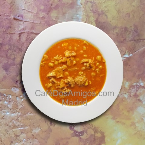 Café Dos Amigos Madrid CALLOS CON GARBANZOS