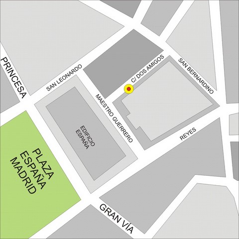 Plano situación Café Dos Amigos Madrid